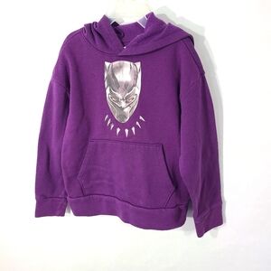 Old Navy Youth Kids Childs‎ Unisex Black Panther Hoodie Purple Sweatshirt Fleece